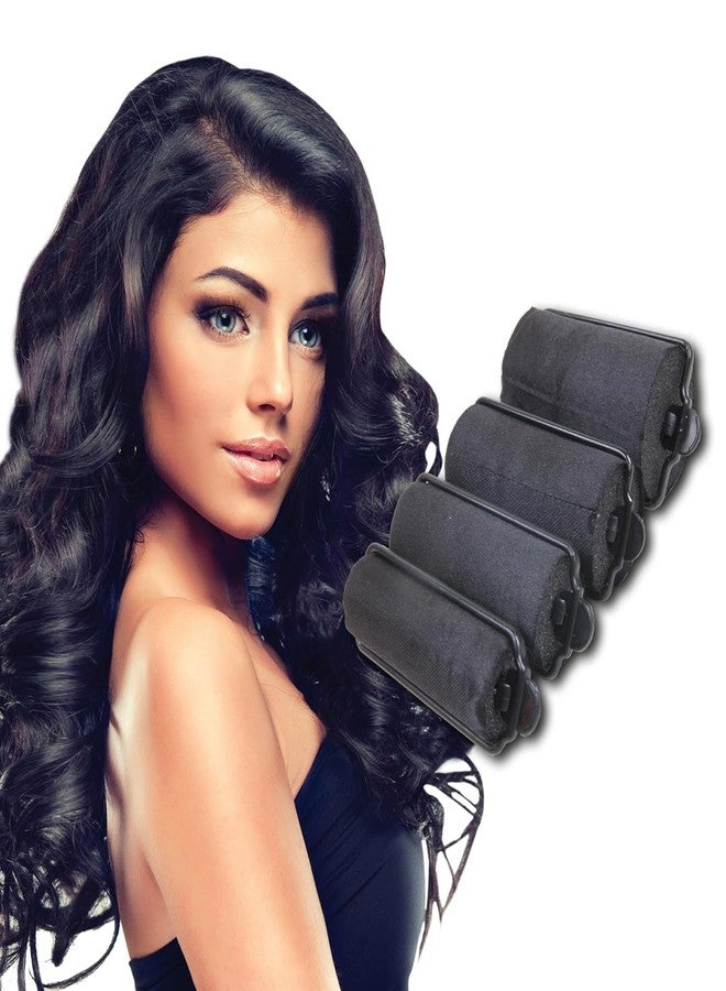DONNA Satin Foam Rollers for Black Hair 30pcs, Multi-Size Hair Styling Clips and Heatless Curlers - Image 1