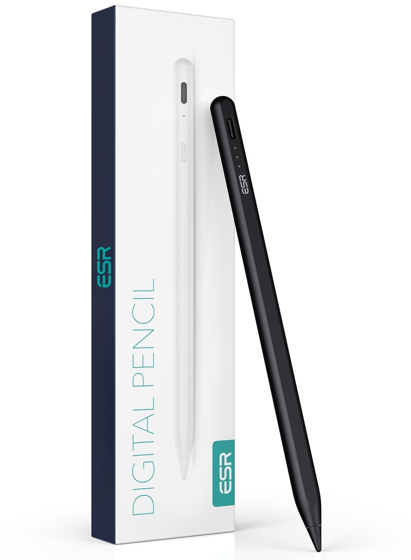 ESR Stylus Pen for iPad with Tilt Sensitivity 【Palm Rejection  Magnetic Attachment】 iPad Stylus Pencil for Apple iPad Air 5/4/3, iPad Pro 11, iPad Pro 12.9, iPad Mini 6/5, and iPad 9/8/7/6, Black - Image 2