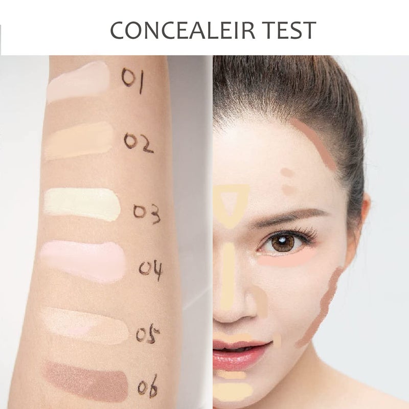 BliBling Concealer Contour Palette, 6 In 1 Color Correcting Concealer Contour Makeup Palette, Contouring Foundation Highlighting Makeup Kit for Dark Circles, Blemish With 2 Packs Brush (2#) - Image 2