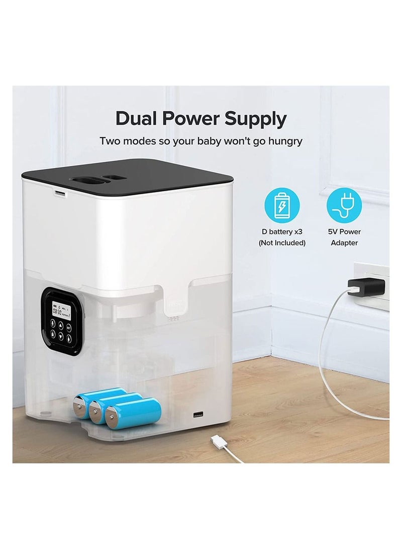 Cool Baby COOLBABY 4L Automatic Pet Feeders for Cats and Dogs Dry Food Dispenser with Desiccant Bag Timed Cat Feeder Programmable Portion Size Control 4 Meals Per Day  - Image 5