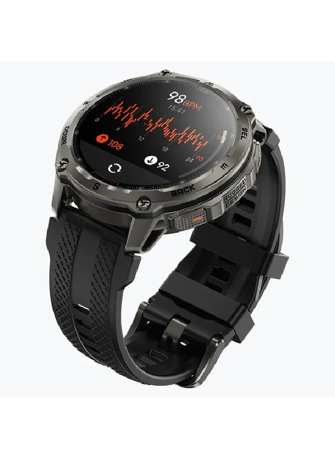 KOSPET ساعة TANK T4 الذكية بشاشة AMOLED مقاس 1.43 بوصة - أسود - Image 4