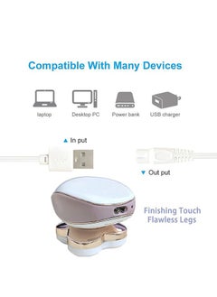 LIANSUM Replacement Finishing Touch Flawless Legs Charger Cord Ladies Legs Razor Shaver USB Cable, Women Electric Trimmer 5V Power Cord White (Only for Finishing Touch Flawless Legs)  - Image 2