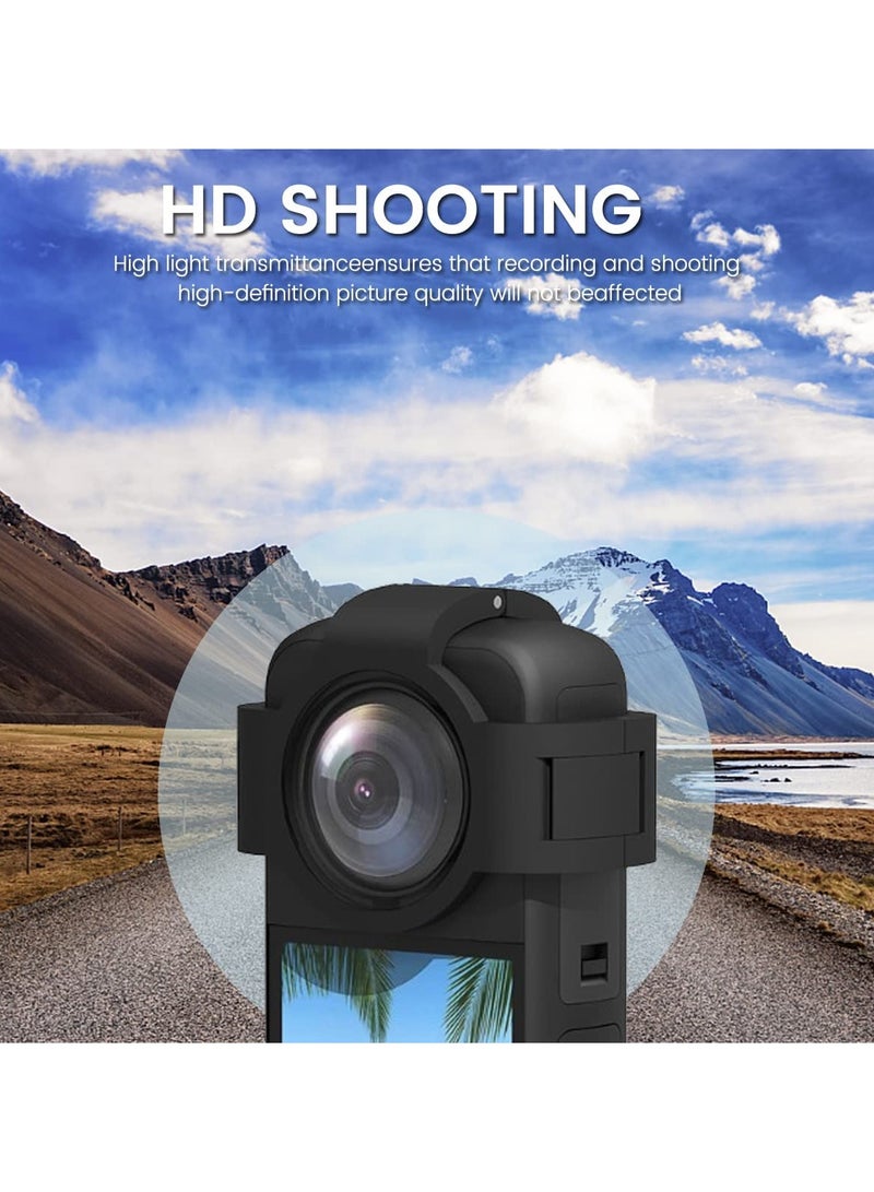 SOLARAE Lens Guards for Insta360 X3, Transparent Protective Case for Insta 360 ONE X3 Panoramic Action Camera Accessory - Image 5