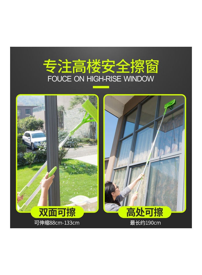Double-Sided Window Cleaner Rod With Scraper Tool Green 1kg - Image 4