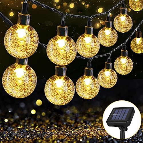 Epyz Solar Light Outdoor Waterproof String 30 LED Decorative Lighting Crystal Ball for Garden, Home, Patio, Lawn, Party, Holiday, Indoor, Party Decorations [ 20 Feet - Warm Yellow ] - Image 1
