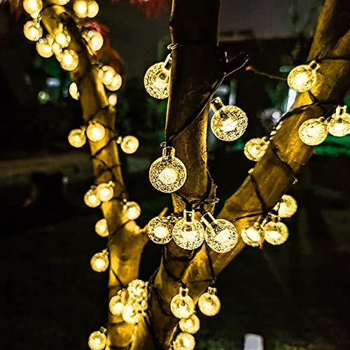 Epyz Solar Light Outdoor Waterproof String 30 LED Decorative Lighting Crystal Ball for Garden, Home, Patio, Lawn, Party, Holiday, Indoor, Party Decorations [ 20 Feet - Warm Yellow ] - Image 4