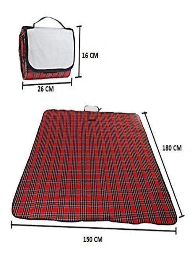 Orrda Picnic Mat | Polyester Extra Large Picnic Blankets Floor Rug Kids Infant Crawling Play Mat | Foldable Exercise Mat for Home Gym | Outdoor Sleeping Mattress_150 x 180 cm, Multicolor - Image 2