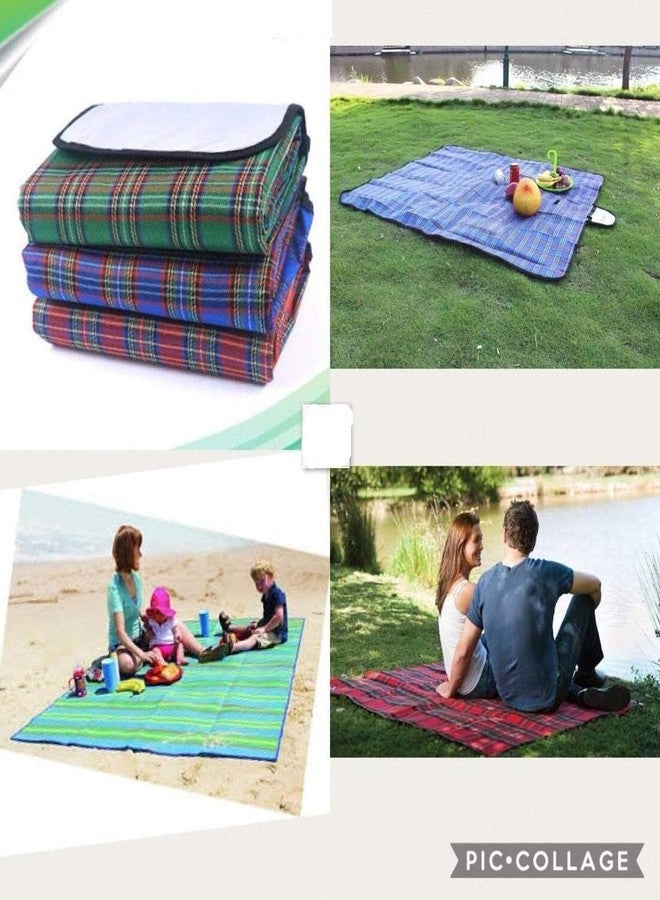 Orrda Picnic Mat | Polyester Extra Large Picnic Blankets Floor Rug Kids Infant Crawling Play Mat | Foldable Exercise Mat for Home Gym | Outdoor Sleeping Mattress_150 x 180 cm, Multicolor - Image 5