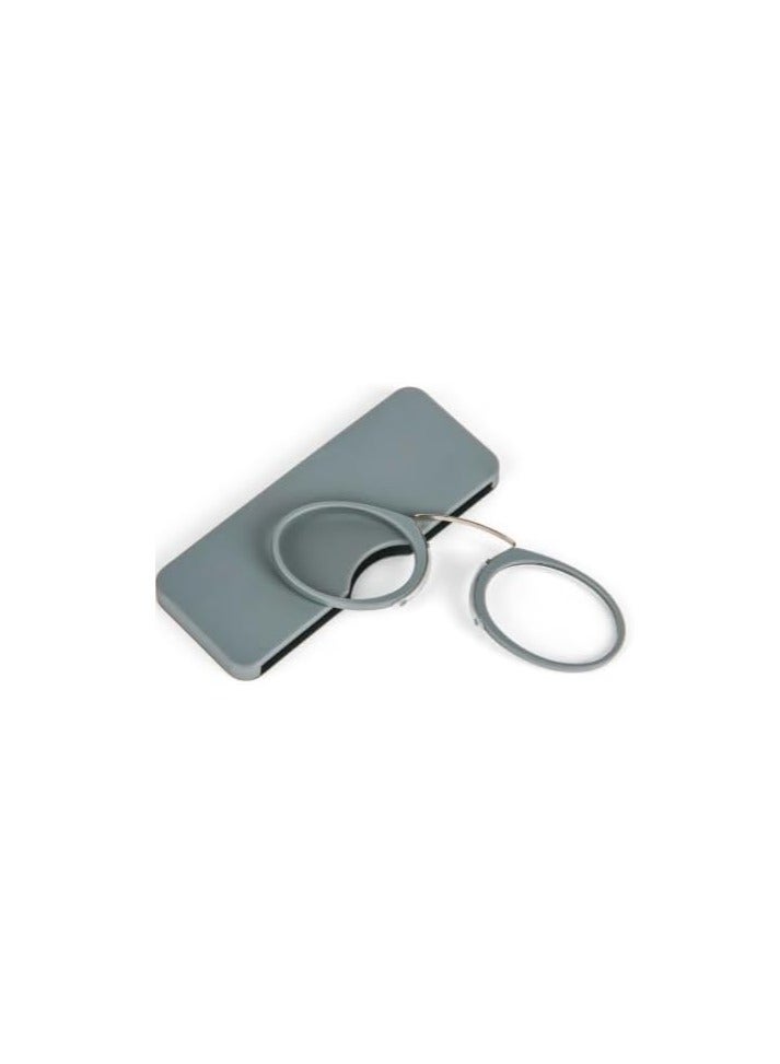 Find My Reader Armless Thin Reading Glasses - Clip on Nose Readers Mini Slim Lightweight for Men Women (GRAY, 300) - Image 1