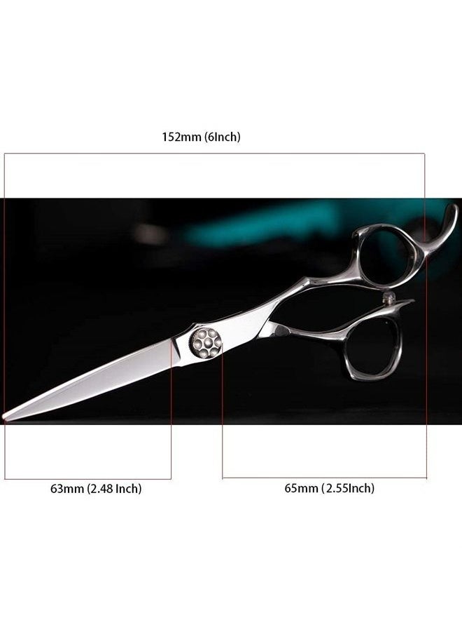 Nelannxi - AOLANDUO 6 Inch Professional Hairdressing Scissors -High End AICHI Steel Handcrafted Hair Scissors - Razor Edge/Offset Design/Pro Ergonomic for Salon Stylists Beauticians and Barbers - Image 1