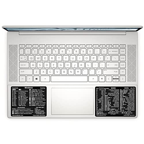 SYNERLOGIC Windows + Word/Excel (for Windows) Quick Reference Guide Keyboard Shortcut Stickers, No-Residue Vinyl (Black/Small/Combo) - Image 1