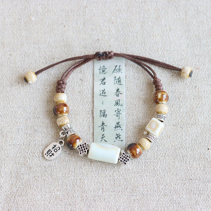 Chinese Style Woven Ceramic Bracelet - Image 1