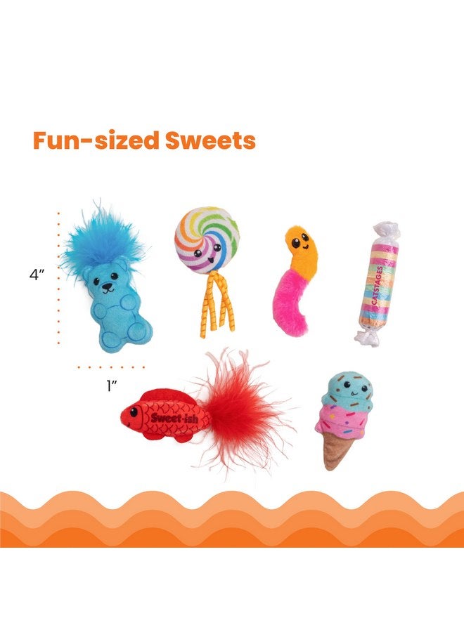 Catstages Kitty Sweet Treats Plush Catnip Cat Toys - 6 Pack - Image 5
