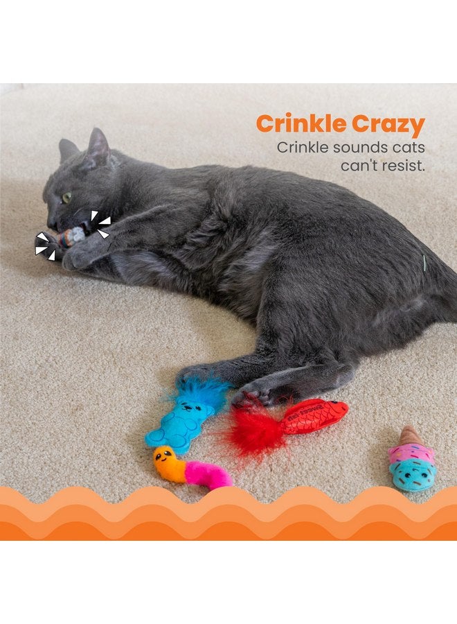 Catstages Kitty Sweet Treats Plush Catnip Cat Toys - 6 Pack - Image 3