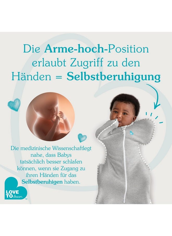 لاف تو دريم لفافة نوم للأطفال من Love to Dream Swaddle UP، لفافات ذاتية التهدئة لحديثي الولادة، تساعد على النوم لفترة أطول، ملائمة تمامًا لتهدئة رد فعل الارتعاش، مستلزمات أساسية لحديثي الولادة، 1.0 TOG، 13-19 رطلاً، أزرق  - Image 5
