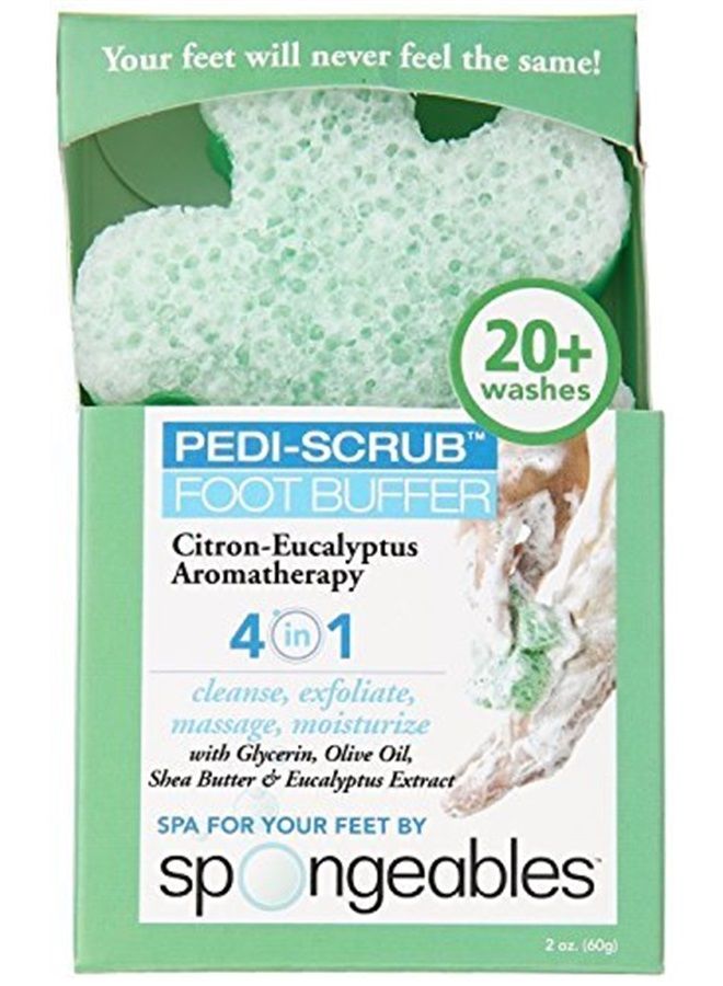 spongeables مقشر القدمين بيدي 20+، عطر الليمون والأوكالبتوس، 2 أونصة (عبوة من 3)، PDB-1030-AMZ - Image 2