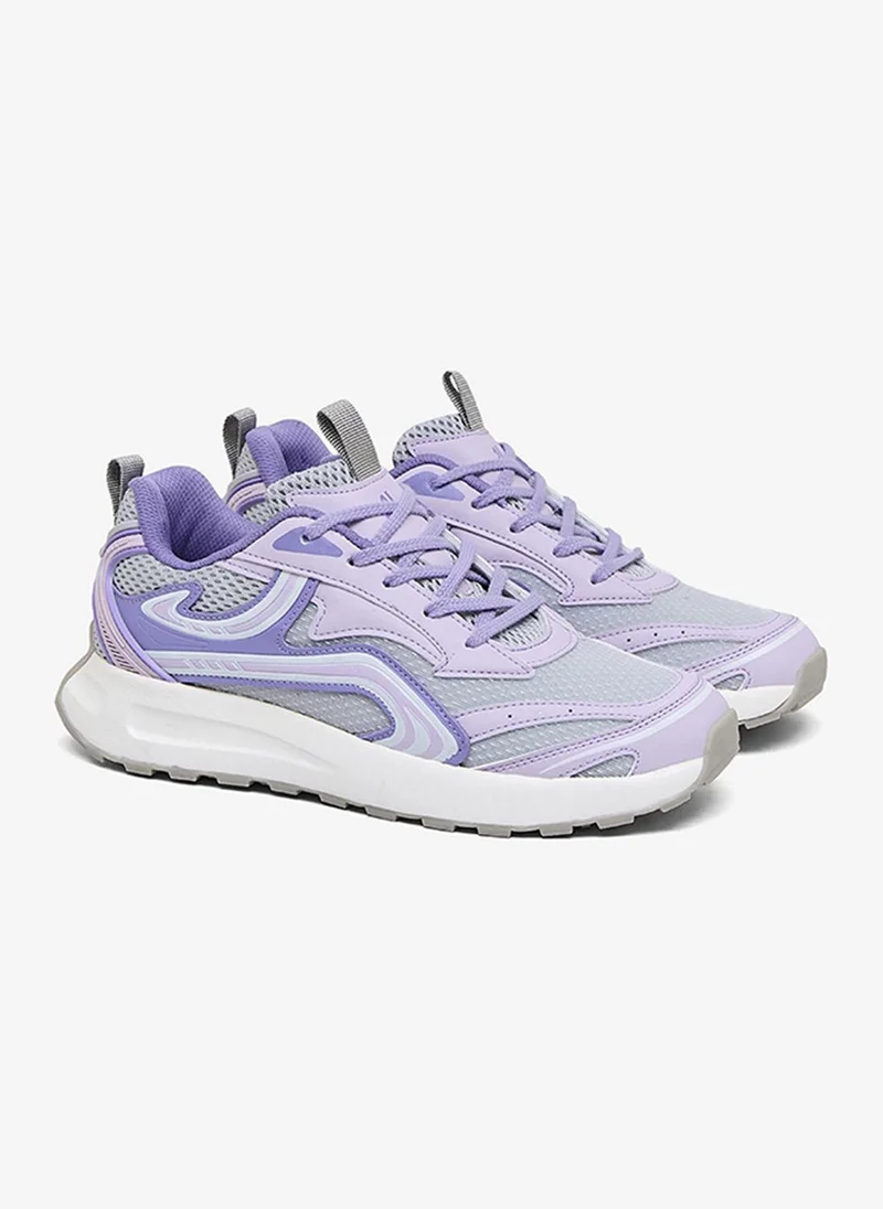 Campus CHRONO Women Chrono Nitrofly Cushion Lace-Up Sneakers-Grey for Women | Best Price UAE
