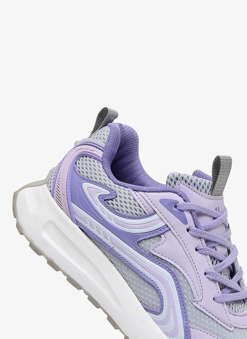 Campus CHRONO Women Chrono Nitrofly Cushion Lace-Up Sneakers-Grey for Women | Best Price UAE