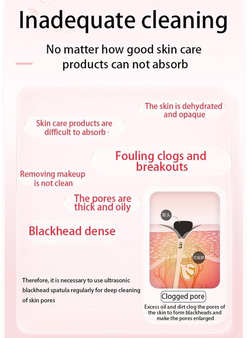 Ultrasonic Skin Peeling and Cleansing Device - 3 Modes Blackhead and Blemish Remover - Easy to Use and Practical for Deep Skin Care - Image 4