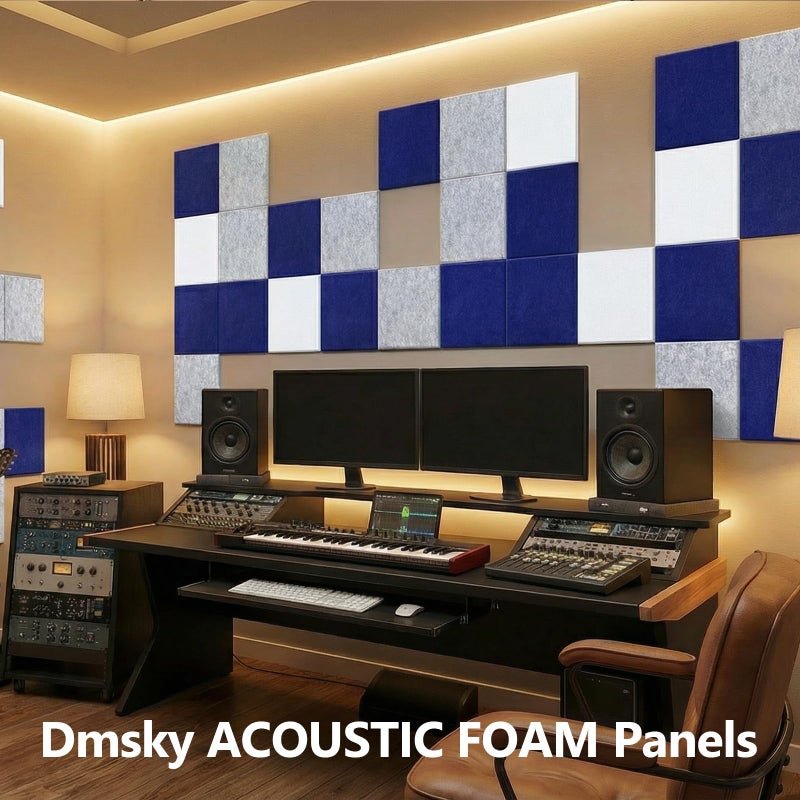 Dmsky 18 Pack Acoustic Panels-12"X12"X 0.4"Soundproof Wall Panels, White Sound Absorbing Panel,High-Density Sound Dampening Panels Acoustic Treatment for Home Studio - Image 5