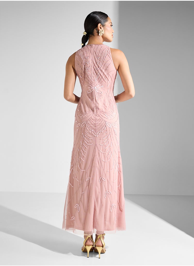 Namshi x Embellished Evening Dress  - Image 2