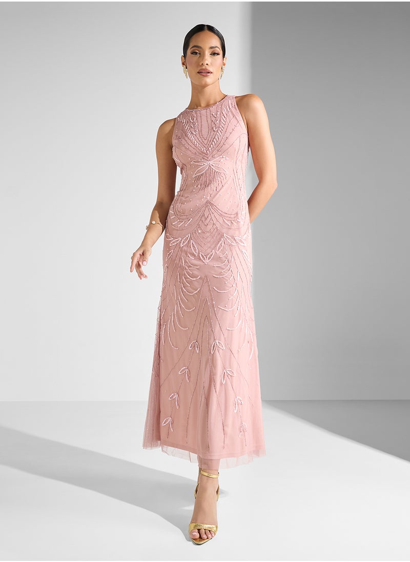 Namshi x Embellished Evening Dress  - Image 5