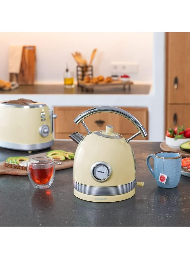 Cecotec - ThermoSense 420 Light Yellow Kettle - 1.8L, 2200W, Temperature Display - Image 1