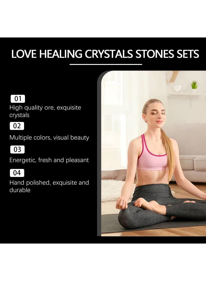 Hoexe Heart-shaped Crystal Stone Kit Crystal Stone He Living Ro Bedro Decoration Ornaments Personalized Style Ornaments - Image 4