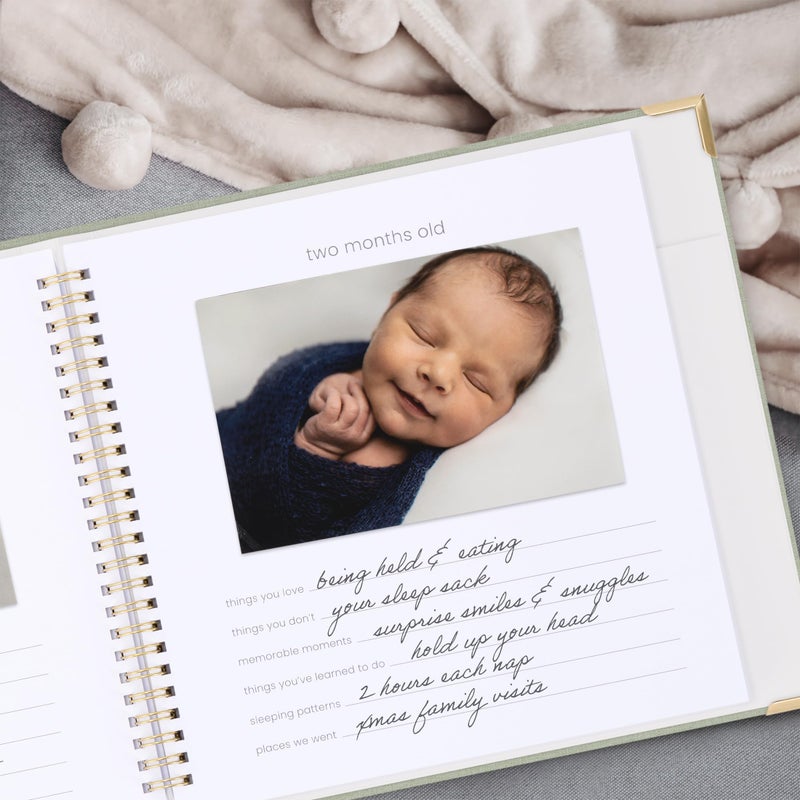 ZICOTO Keepsake Baby Memory Book for Boys and Girls - Timeless First 5 Year Baby Book With Photoslots - Cute Journal Scrapbook or Photo Album - Record a Milestone for Every Event from Birth to Age 5 - Image 2