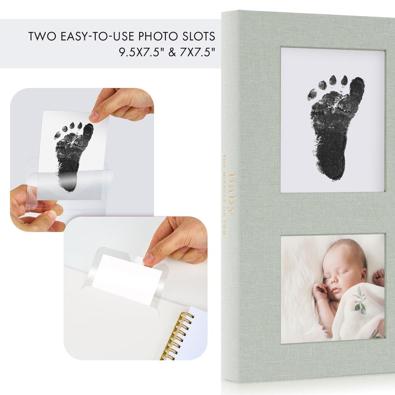 ZICOTO Keepsake Baby Memory Book for Boys and Girls - Timeless First 5 Year Baby Book With Photoslots - Cute Journal Scrapbook or Photo Album - Record a Milestone for Every Event from Birth to Age 5 - Image 4