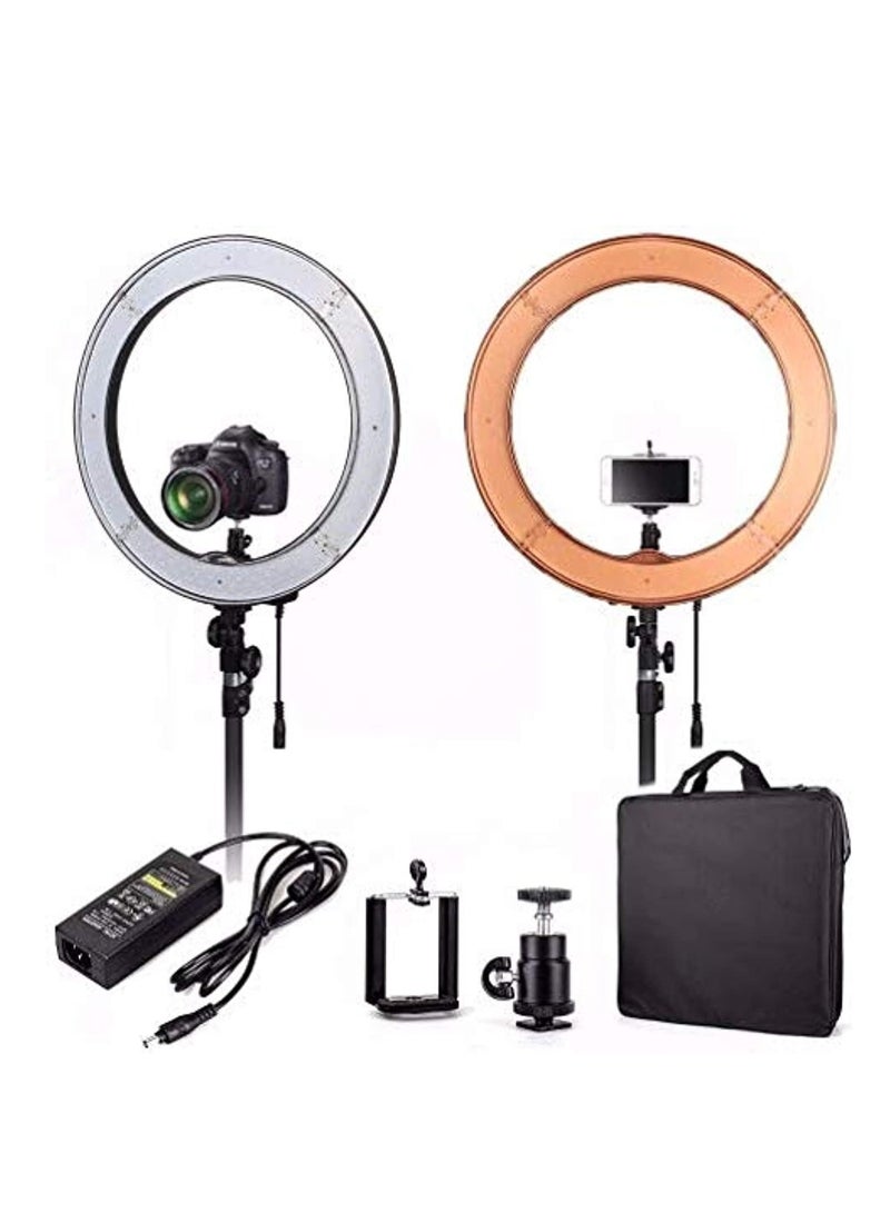 DRL-18RGB 18-Inch LED Ring Light (46 cm) with Built-in Inverter for Energy Saving – Original High-Quality Materials – Perfect for YouTube, Photography, Live Streaming, Makeup & Vlogging – Compatible with iPhone & Android  - Image 1