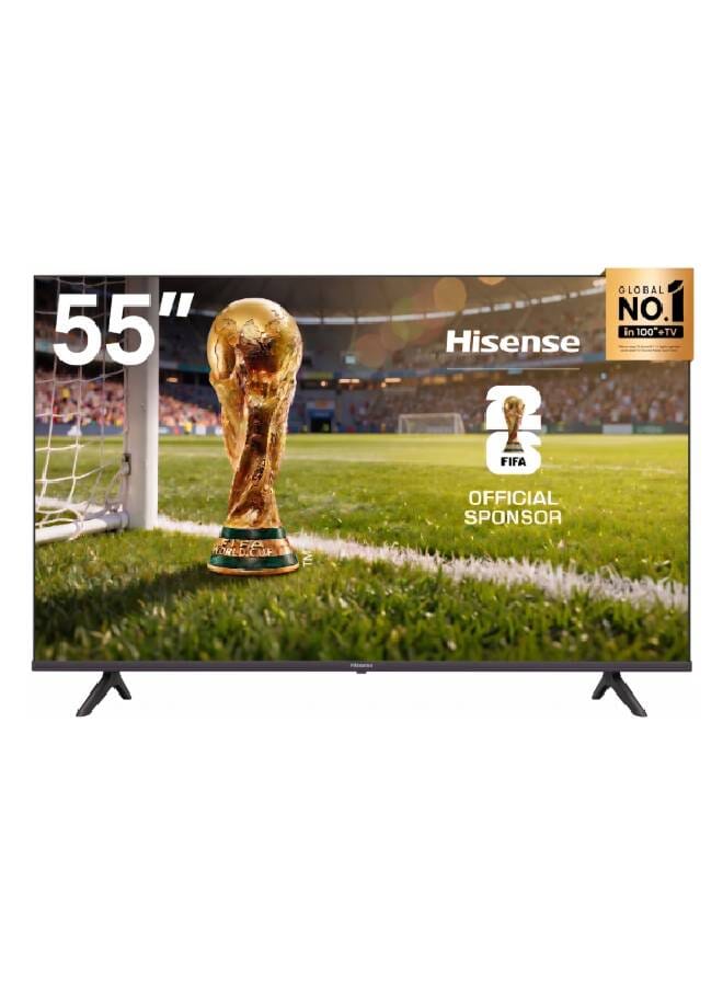 Hisense 55 inch,4K, UHD, VIDAA Smart TV, 55-inch, Dolby Vision, Game Mode Plus, DTS Virtual X, TV Voice Control, Dual Volume Control 55A6N Black - Image 1