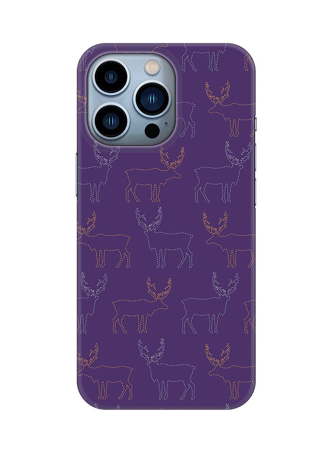 Stylizedd Case for iPhone 15 Pro Slim Snap Classic Series Mobile Cover Hard PC Shield Matte Finish Phone CasePrint - Purple Moose - Image 1