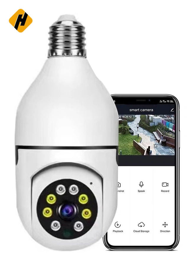 HuHa 1080P Security Wireless Camera, Light Bulb Security Camera, 360 Degree 2.4GHz & 5G WiFi IP Camera for Home Indoor Outdoor Security, Human Motion Detection and Alarm Two Way Talk  - Image 1