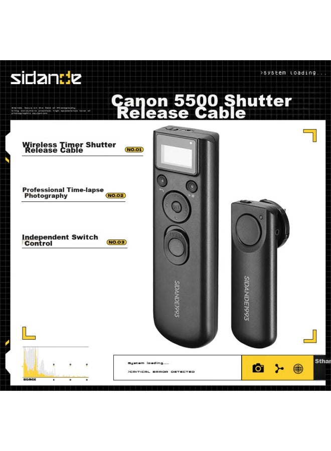 Sidande Rst-5500c1 Wireless Timer Cable For Dslr Cameras, Delay Photography, Professional Anti-shake Creative B-meter, Compatible With Canon Shutter Remote Control - Image 1