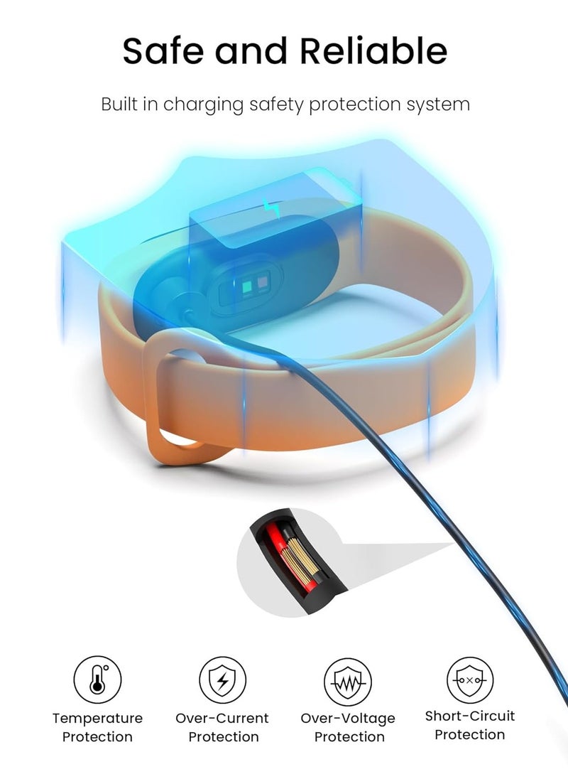 HablTech 1M USB Cable Compatible with Xiaomi Mi Band 5/6/7,Smartwatch Replacement USB Charger Adapter Charge Cord Charging Dock for Mi Band 5/6/7  - Image 4