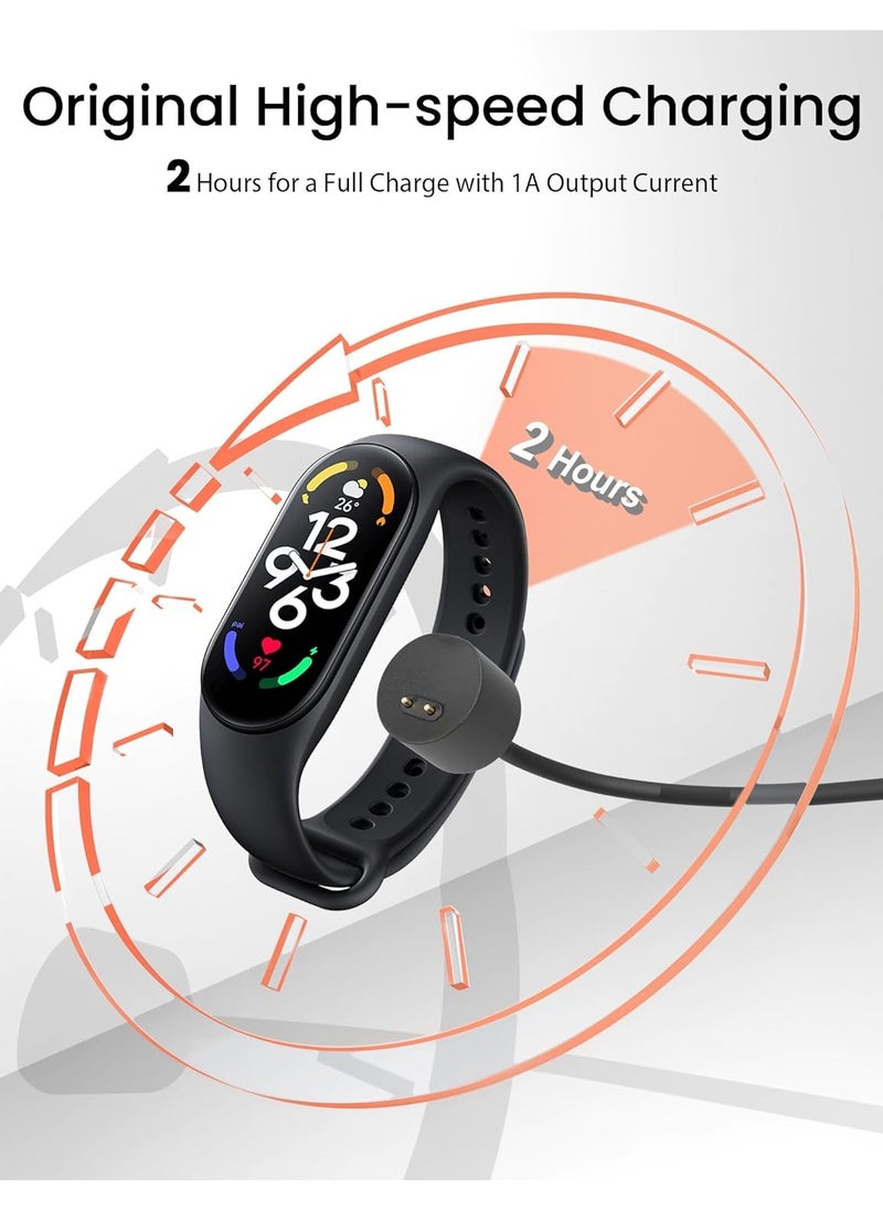 HablTech 1M USB Cable Compatible with Xiaomi Mi Band 5/6/7,Smartwatch Replacement USB Charger Adapter Charge Cord Charging Dock for Mi Band 5/6/7  - Image 3