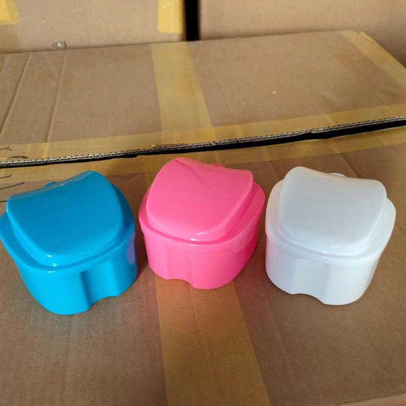Apple-Type Denture Box Braces Holder Cleaning Box Corrector Denture Soaking Cleaning Box With Strainer Storage Box - Image 4