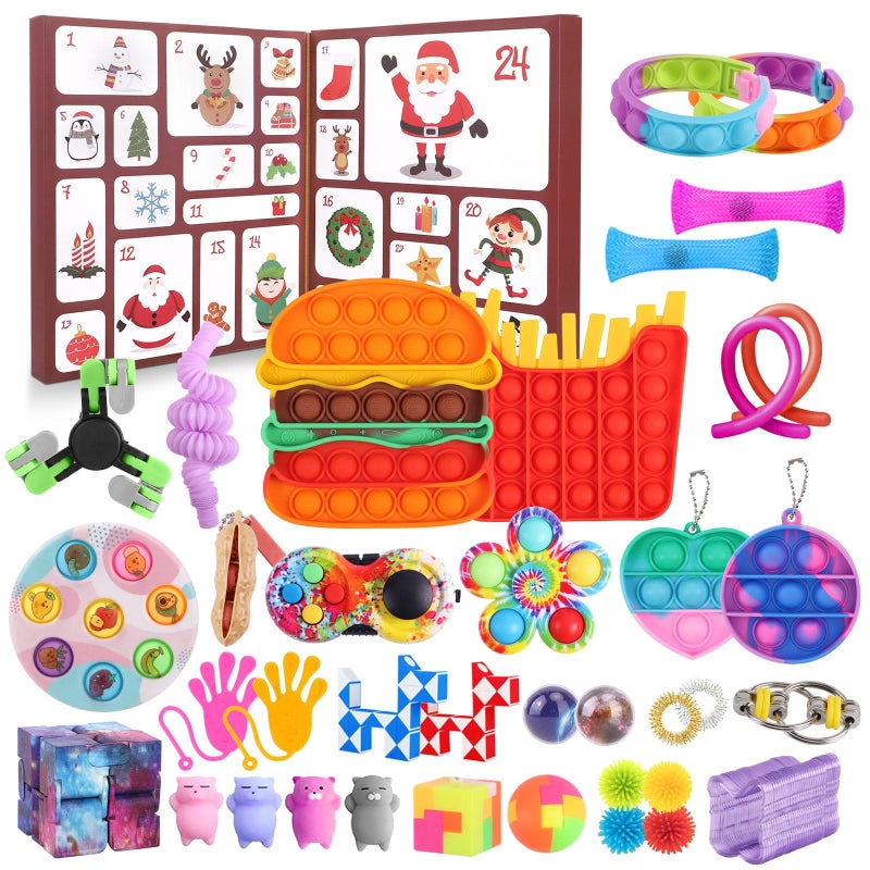 Grarain Fidget Advent Calendar 24 Days of Surprises Fidget Toys Box Christmas Countdown Advent Calendars for Kids - Image 4