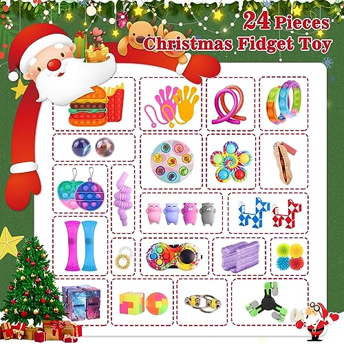 Grarain Fidget Advent Calendar 24 Days of Surprises Fidget Toys Box Christmas Countdown Advent Calendars for Kids - Image 5
