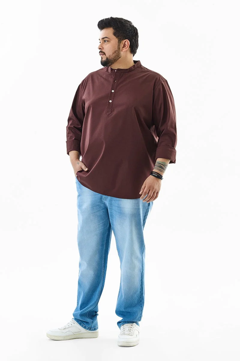 SNITCH Regular Fit Stretch Plus Size Kurta Shirt