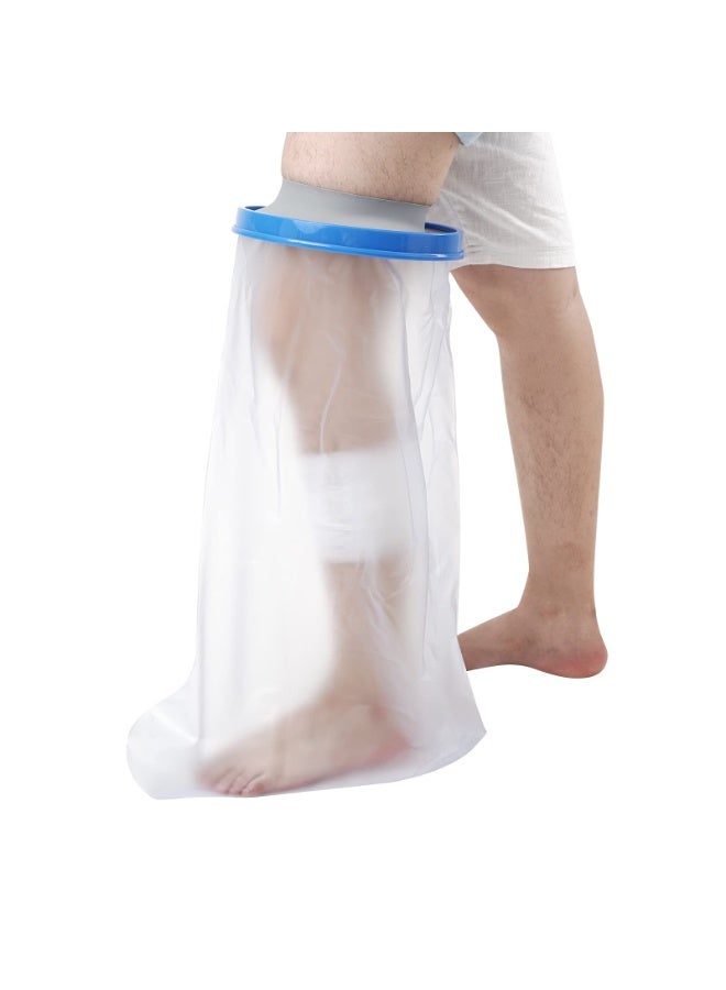 Waterproof Extra Wide Leg Cast Cover for Shower & Bath, Plus Adult Watertight Reusable Wound Cover Protector for Broken Surgery and Burns, Extra Large Heel Protector Shower Foot Bag 9 Inch Diameter - Image 1