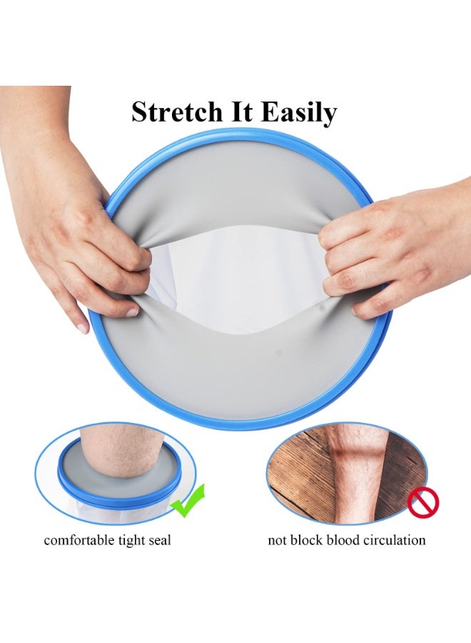 Waterproof Extra Wide Leg Cast Cover for Shower & Bath, Plus Adult Watertight Reusable Wound Cover Protector for Broken Surgery and Burns, Extra Large Heel Protector Shower Foot Bag 9 Inch Diameter - Image 4
