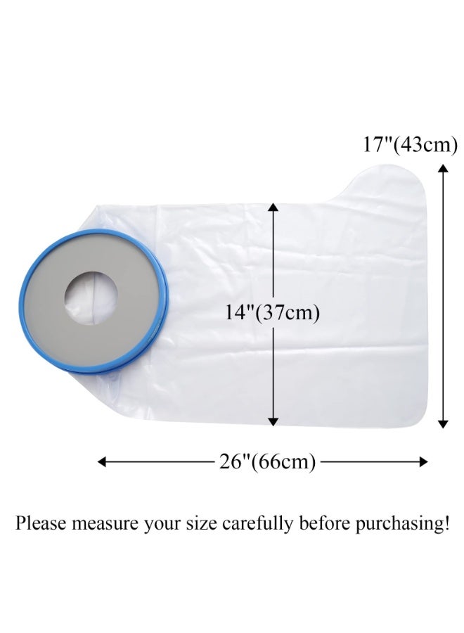 Waterproof Extra Wide Leg Cast Cover for Shower & Bath, Plus Adult Watertight Reusable Wound Cover Protector for Broken Surgery and Burns, Extra Large Heel Protector Shower Foot Bag 9 Inch Diameter - Image 3
