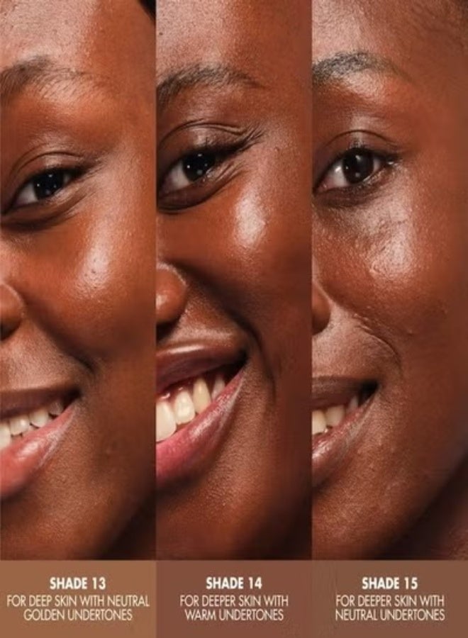 MAKE UP FOR EVER Super Boost Lightweight Moisturizing Skin Tint 30ml – Shade 13 - for Deep Skin with Neutral Golden Undertones – Infused with Hyaluronic & Polyglutamic Acids - Image 4