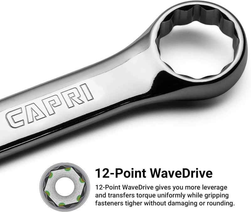 Capri Tools 13/16-inch Combination Wrench, 12 Point, SAE, Chrome (1-1410) - Image 4