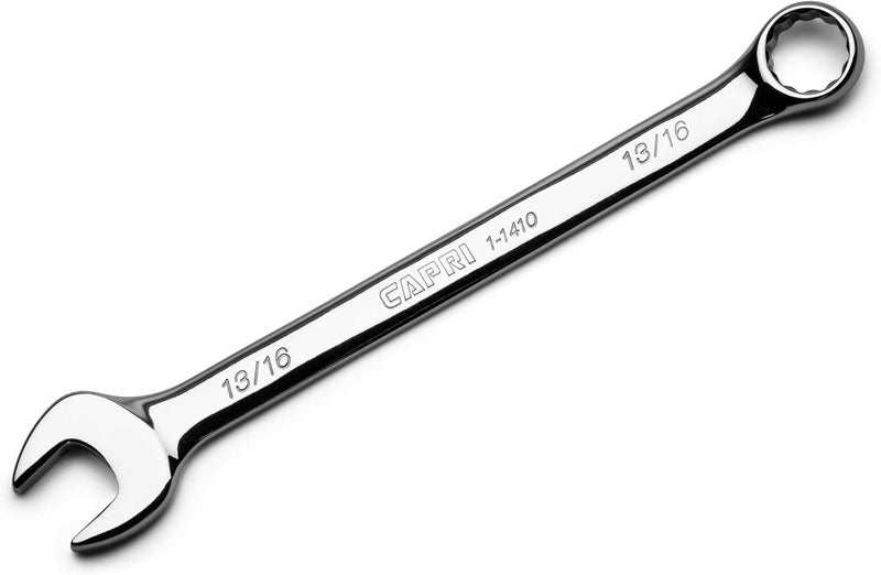 Capri Tools 13/16-inch Combination Wrench, 12 Point, SAE, Chrome (1-1410) - Image 1