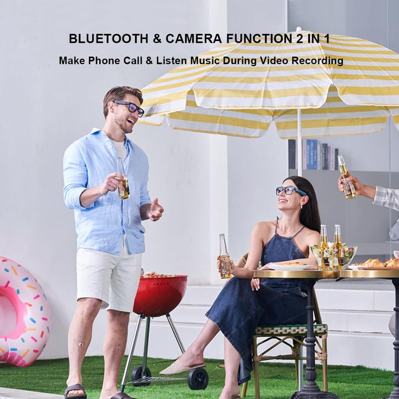 OhO sunshine OhO Smart Glasses,128G Camera&Bluetooth Sunglasses with Open Ear Speaker Headset Headphone,Indoor&Outdoor Sports,Polarized UV Protection,for Men Women - Image 2