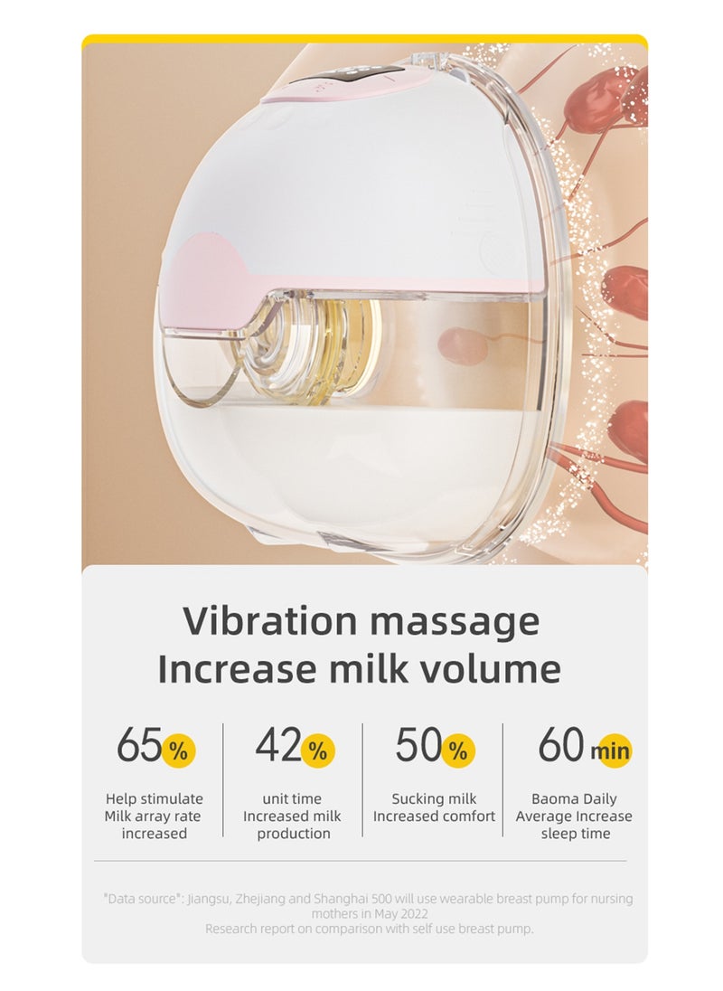 MAMIORA - Hands Free Electric Wearable Breast Pump with LED Display 3 Mode and 9 Levels 27MM Flange - Image 1