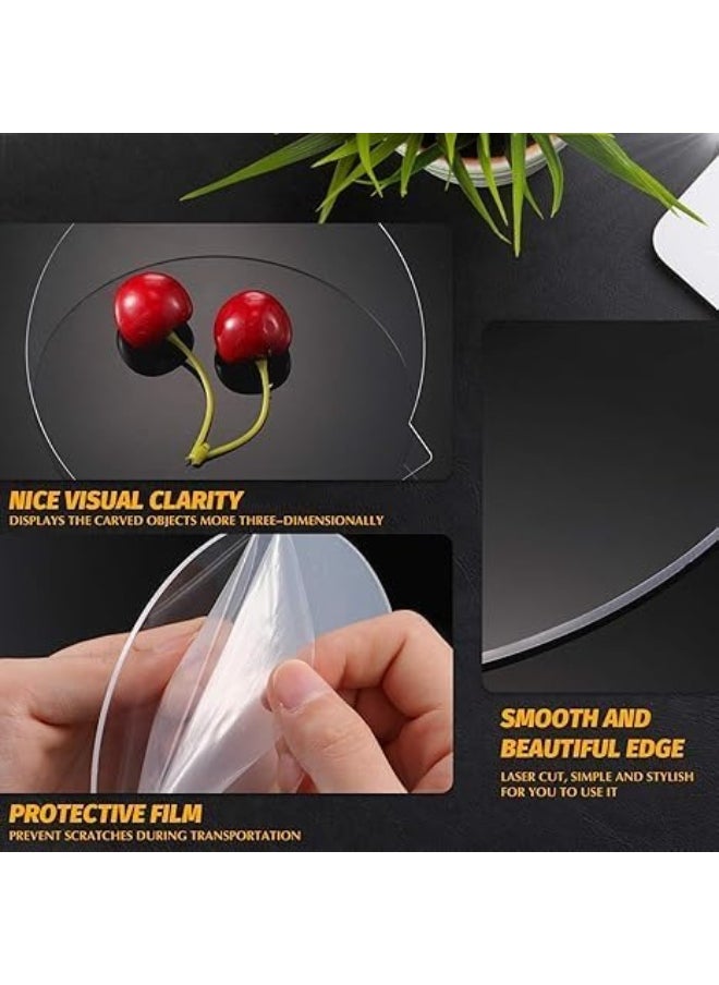 Horoof Home Horoof Home® 6 Pack Clear Acrylic Sheets – 12.5 x 12.2 cm, 2mm Thick – Transparent Acrylic Blanks for DIY Crafts, Signage, Laser Cutting & Engraving,SL149  - Image 4